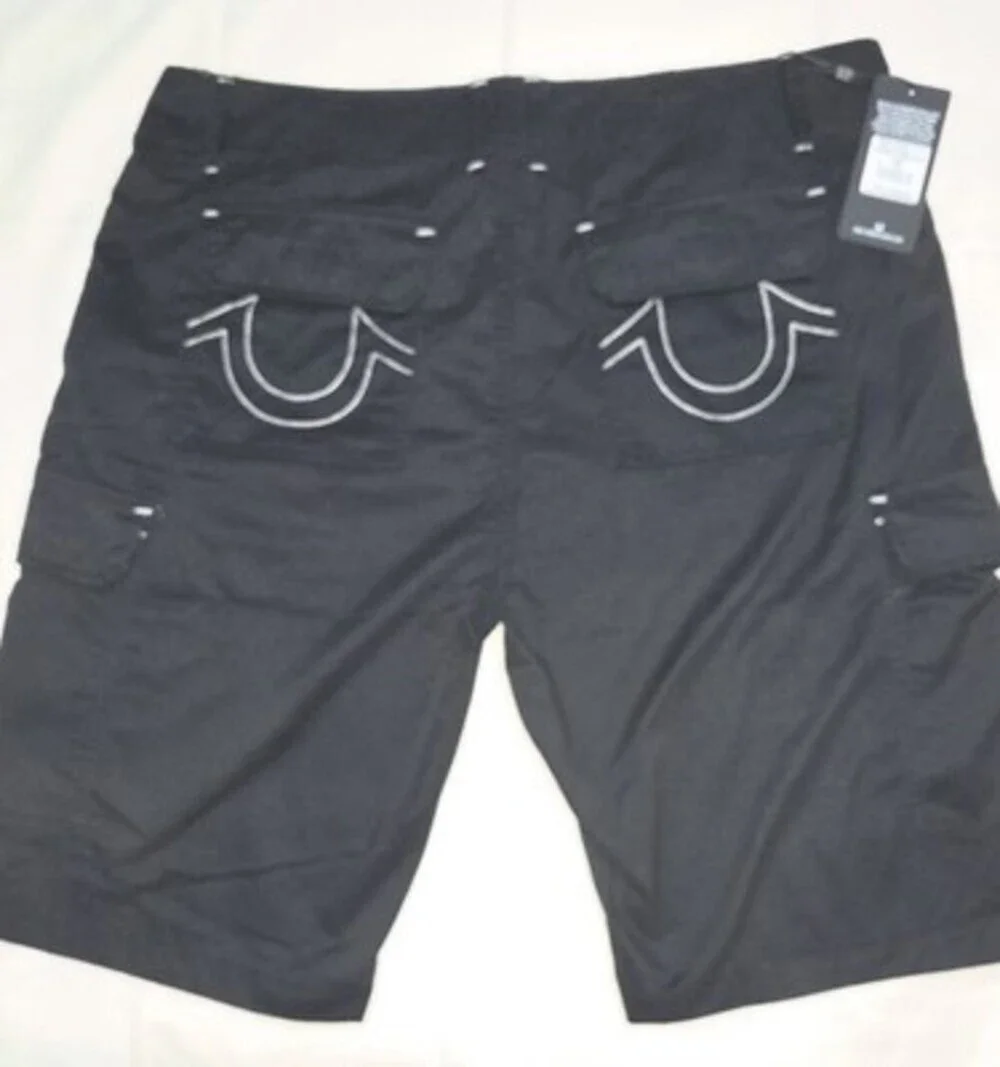 True Religion Belted Hs Logo Cargo Shorts Size 38 Sku: 0157